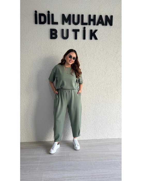 Su Yeşili Kısa Kol Modal Takım