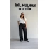 Siyah Beli Lastikli Tensel Pantolon