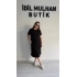 Siyah Oysh Kumaş Basic Elbise