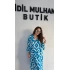 Turkuaz Batik Desenli Elbise