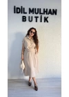 Bej Önden Bağlamalı Pinko Elbise