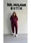 Bordo Kısa Kol Modal Takım