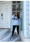 Gri 3 İplik Şardonlu Sweatshirt