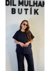 Lacivert Kısa Kollu Günlük Takım