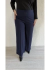 Lacivert Palazzo Pantolon