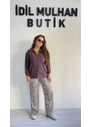 Mürdüm Tensel Oversize Gömlek