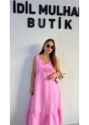Pembe Müslin Elbise
