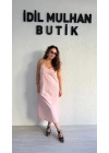 Pudra Pembe Askılı Elbise