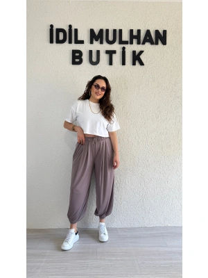 Antrasit Pileli Şalvar Pantolon