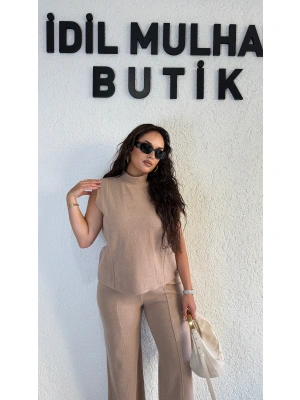 Bej Fitilli Selanik Kolsuz Takım