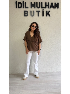 Beyaz İspanyol Paça Jean