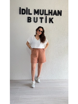 Kiremit Müslin Şort