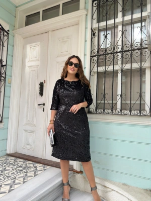 Komple Payetli Premium Abiye