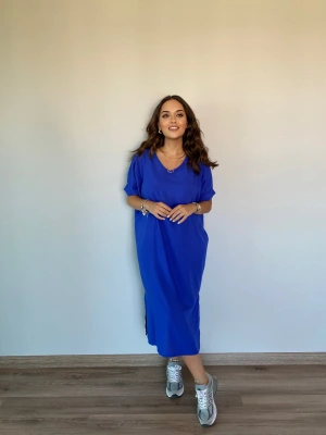 Lacivert Oversize Elbise