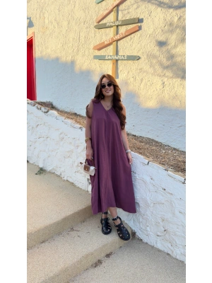 Mürdüm Tensel Elbise