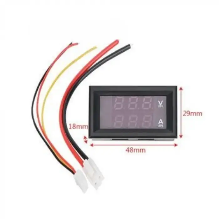 0-100V / 0-10A Dijital Voltaj-Amper Göstergesi