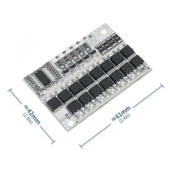 3S 100A Li-ion BMS Beyaz PCB