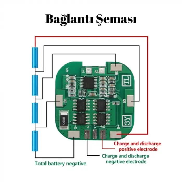 4S 8A Li-ion PCB BMS