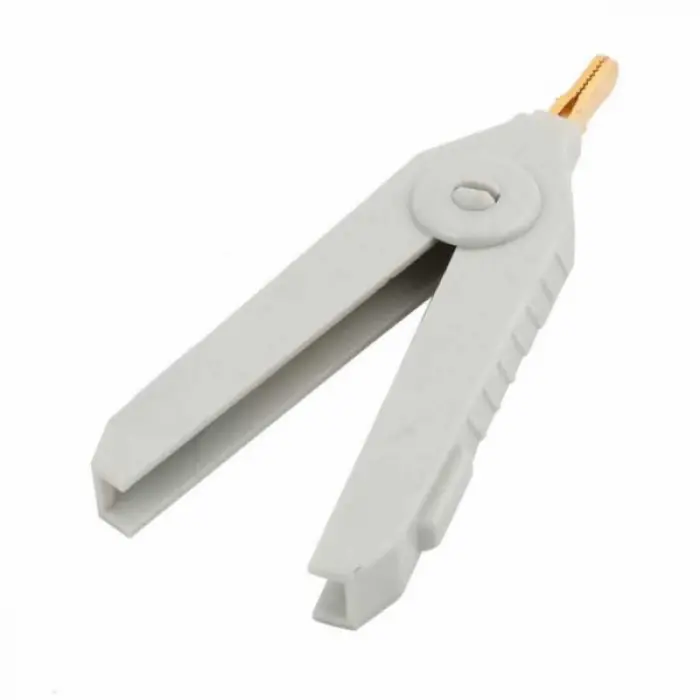 Altın Kaplama Büyük Test Klipsi - Krokodil (Gri)