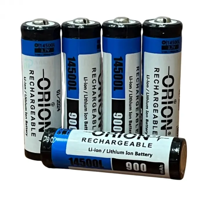 Orion 14500L 900 mAh 3.7V Li-ion Şarj Edilebilir Başlı Pil AA Boy