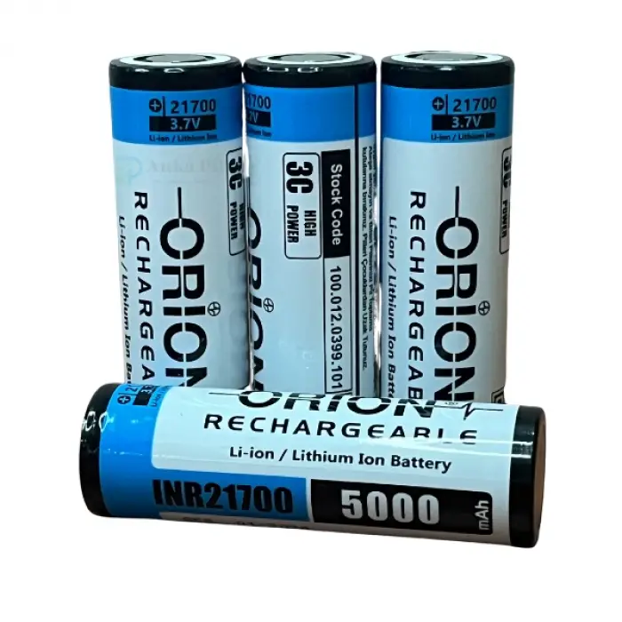 Orion 5000 mah 21700 3.7V 3C Li-ion Şarjlı Pil