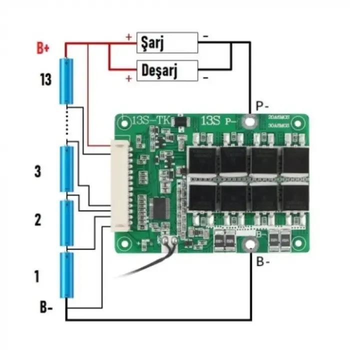 XR 13S 30A Li-ion BMS