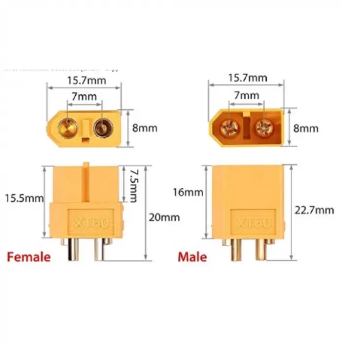 XT60 Erkek-Dişi Soket