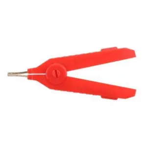 Altın Kaplama Büyük Test Klipsi - Krokodil (Kırmızı)