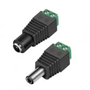 Klemensli Barrel Jack Erkek+Dişi