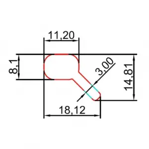 Şekilli Punta Teli (18*14*0.12)