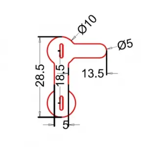 Şekilli Punta Teli (28.5*13.5*0.15)