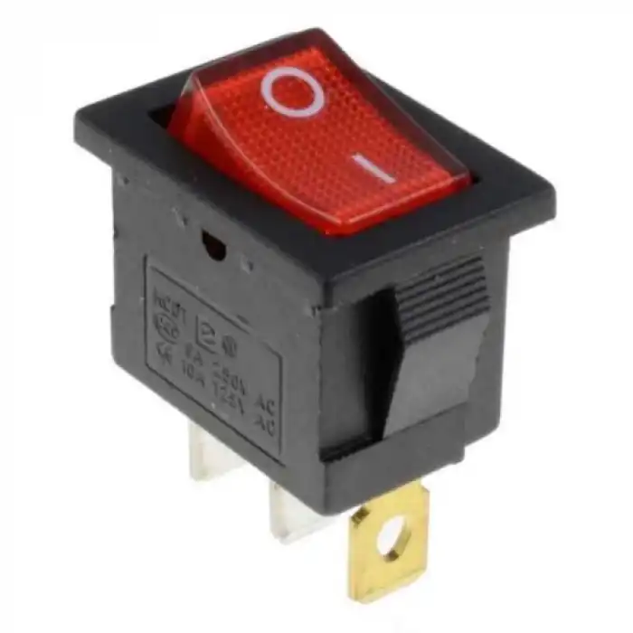 Kırmızı Işıklı On/Off Anahtar 3 Pin
