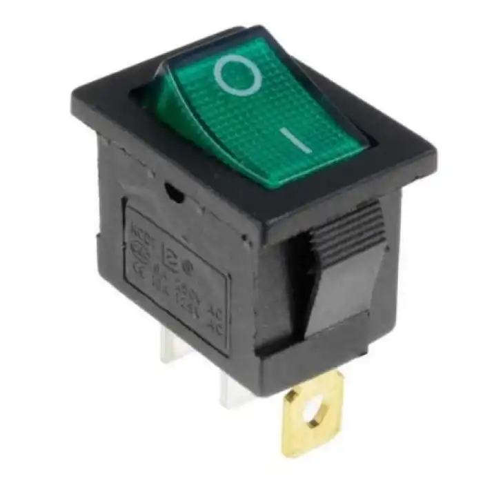 Yeşil Işıklı On/Off Anahtar 3 Pin