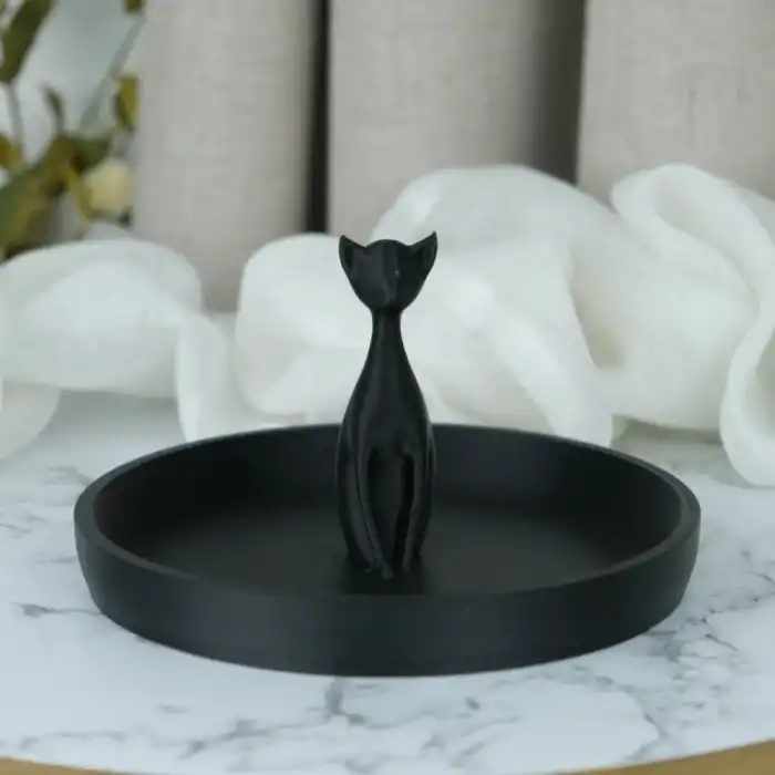 Dekoratif Kedi Takı Tabağı