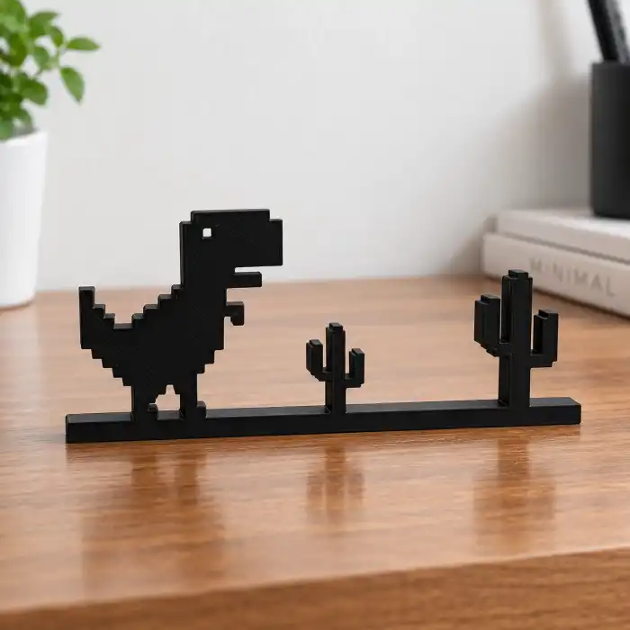 Pixel Dinozor Masaüstü Dekor