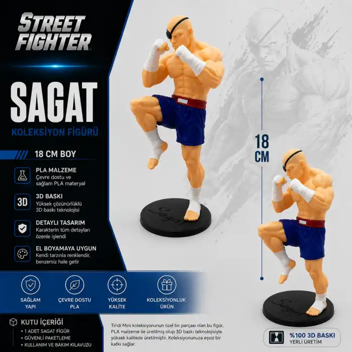 Street Fighter Sagat Figür