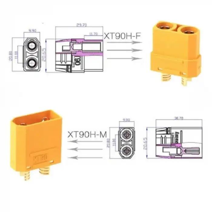 XT90 Konnektör Soket Seti