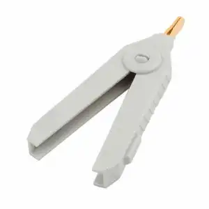 Altın Kaplama Büyük Test Klipsi - Krokodil (Gri)