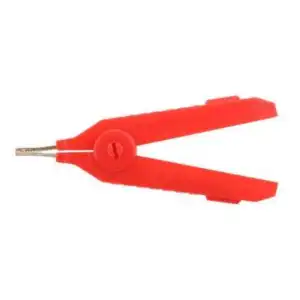 Altın Kaplama Büyük Test Klipsi - Krokodil (Kırmızı)