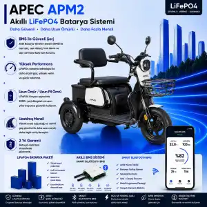 Apec APM2 Uyumlu 60 Volt 30 Ah LiFePO4 Smart Batarya
