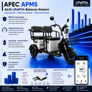 Apec APM5 Uyumlu 60 Volt 30 Ah LiFePO4 Smart Batarya