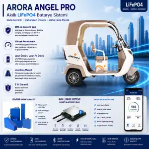 Arora Angel Pro Uyumlu 72 Volt 24 Ah LiFePO4 Smart Batarya