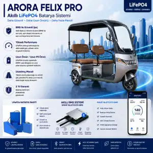 Arora Felix Pro Uyumlu 72 Volt 30 Ah LiFePO4 Smart Batarya