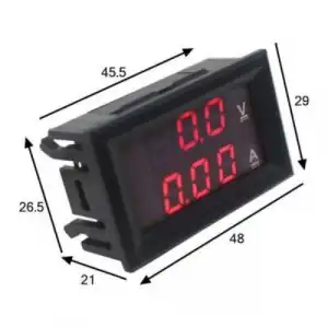 DC 100V 10A Voltmetre | Ampermetre Panel Tipi