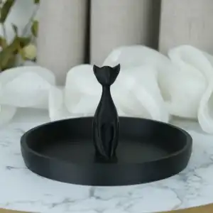 Dekoratif Kedi Takı Tabağı