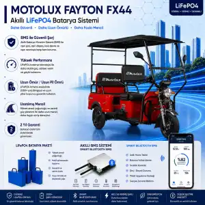 Motolux Fayton FX 44 Uyumlu 72 Volt 48 Ah LiFePO4 Smart Batarya