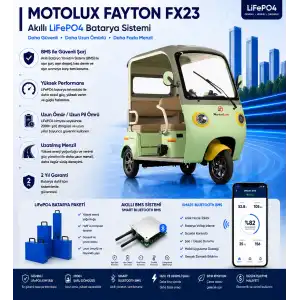 Motolux Fayton FX23 Uyumlu 60 Volt 48 Ah LiFePO4 Smart Batarya