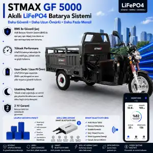 Stmax GF 5000 Uyumlu 72 Volt 30 Ah LiFePO4 Smart Batarya