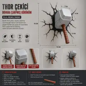 Thor Çekici Duvar Dekoru