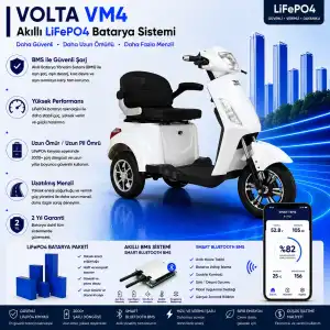 Volta VM4 Uyumlu 60 Volt 30 Ah LiFePO4 Smart Batarya